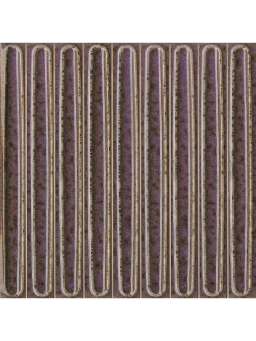 KERAMA MARAZZI Плитка керамическая Декор чипсет Далия зелёны, фиолетовый
