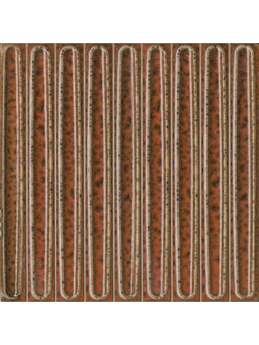 KERAMA MARAZZI Плитка керамическая Декор чипсет Далия зелёны, оранжевый