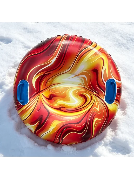 Outdoor Inflatable Snow Sled 80cm PVC Snowflake(Rose red sno, вариант, фото 3