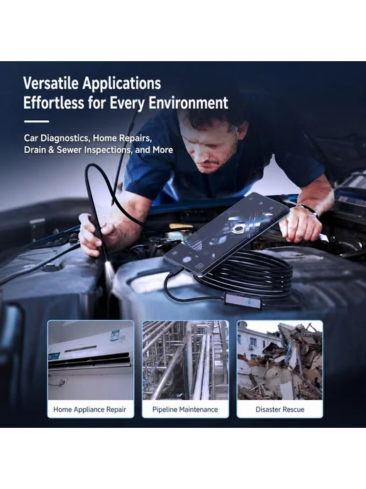 Эндоскоп с крючком магнитом и зеркалом, вариант, фото 6