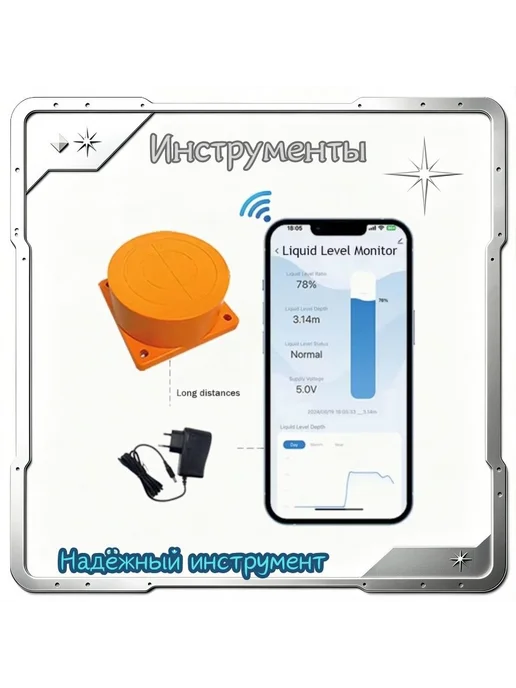Датчик уровня жидкости ME201W с Wi-Fi, вариант, фото 4
