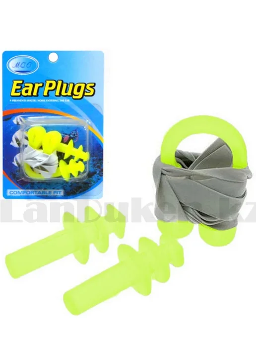 Комплект беруши и зажим для плавания Ear plugs силиконовые, вариант, фото 2
