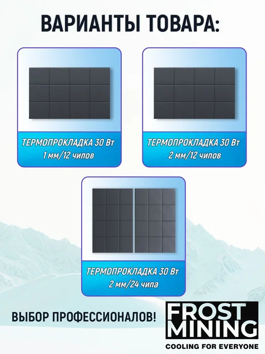 Термопрокладка FrostMining для чипов памяти, 30 Вт мК, 2,2 м…, 30 Вт, 2,2 м, фото 6