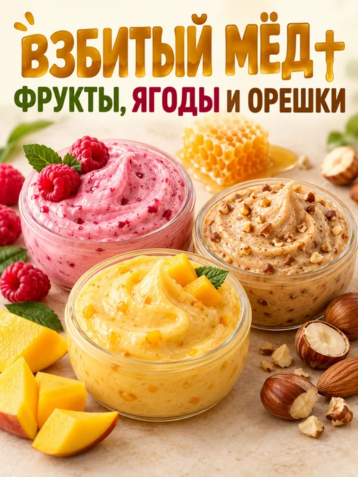 MEDOLUBOV Медовое суфле Ассорти набор 6 шт по 100 мл Русский Мёд, 6 шт, 100 мл, фото 4