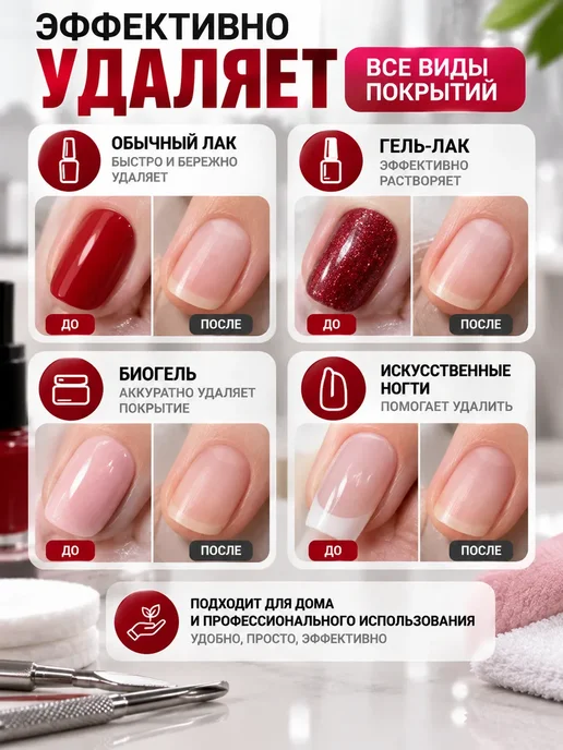 Далиль универсальное средство для удаления лака,гель лака, 150 мл, фото 3