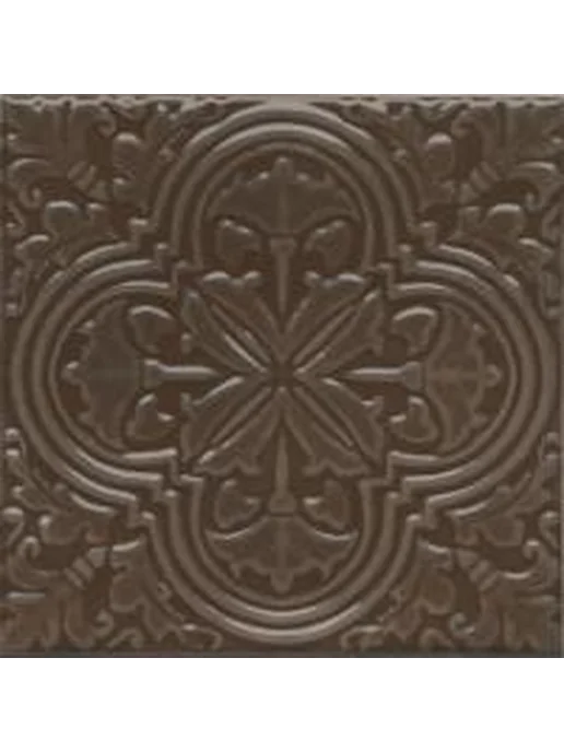 KERAMA MARAZZI Плитка керамическая Декор Фес коричневый глян, коричневый, фото 2