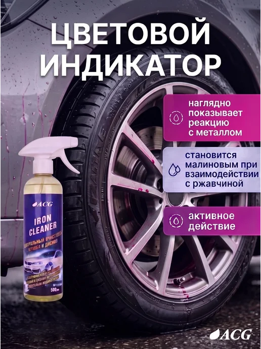 Очиститель дисков автомобиля с индикатором 500 мл IRON от, 500 мл, фото 3