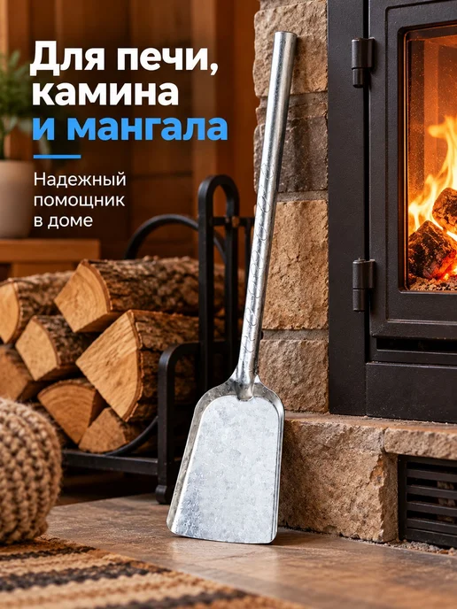 Совок оцинкованный для золы и угля, 44x10 см, 44x10 см, фото 2