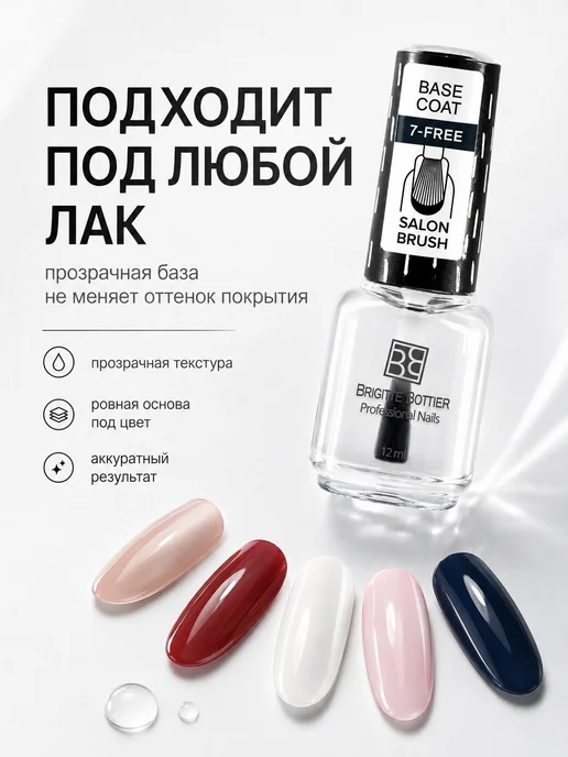 База для ногтей стойкая, BASE COAT, 12 мл, 12 мл, фото 3