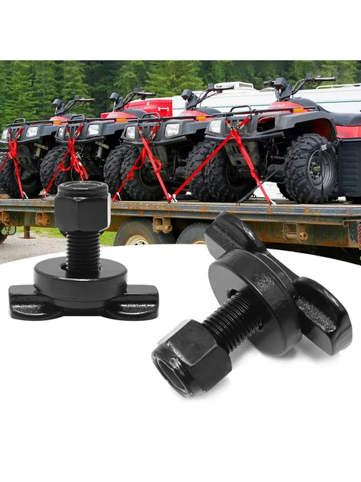 8шт стальные L-Track крепежи для грузовика, ATV, RV, 8 шт, фото 2