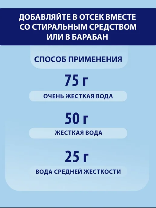 Средство для смягчения воды и предотвращения образования в, вариант, фото 7