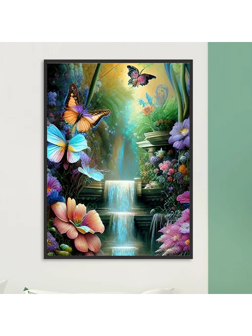 5D алмазная мозаика Waterfall 30x40см, домашний декор, DIY Водопад 30х40см для, фото 2