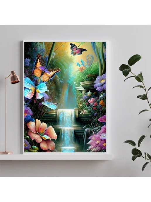 5D алмазная мозаика Waterfall 30x40см, домашний декор, DIY Водопад 30х40см для, фото 3