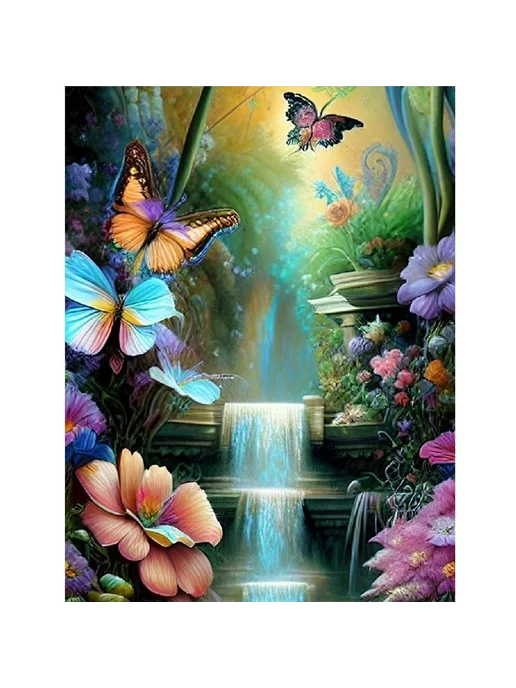 5D алмазная мозаика Waterfall 30x40см, домашний декор, DIY Водопад 30х40см для, фото 4