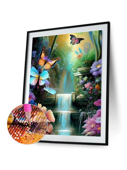 5D алмазная мозаика Waterfall 30x40см, домашний декор, DIY Водопад 30х40см для, фото 5