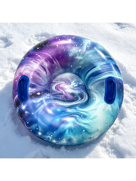 Outdoor Inflatable Snow Sled 80cm PVC Snowflake Thickened(Bl, вариант