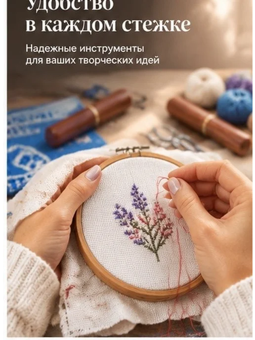 Удобные деревянные тубусы для швейных игл, набор 4 шт, 4 шт, фото 3