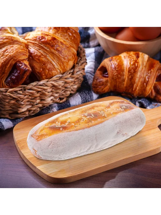 Модель хлеба из пу кофейного цвета для оформления, вариант