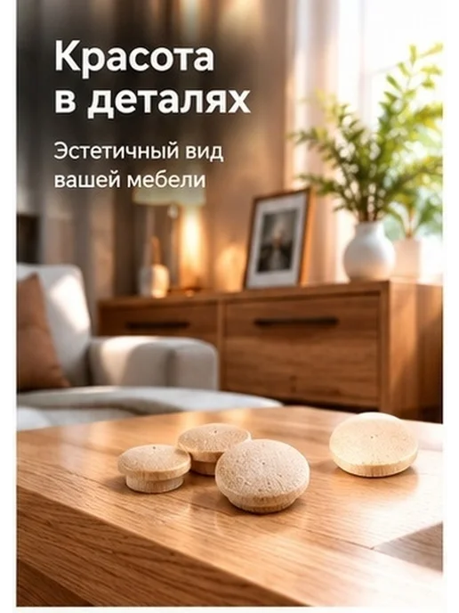 Бежевые деревянные заглушки для лестничных отверстий 100 шт, 100 шт, фото 2