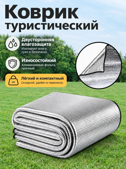 Коврик алюминиевый для кемпинга, вариант