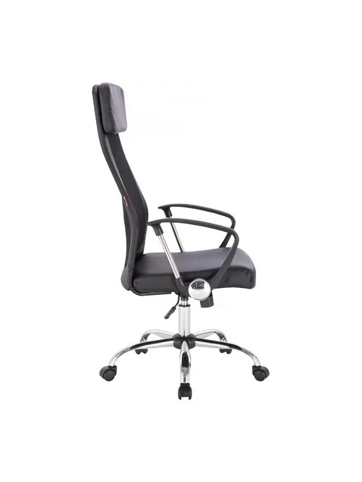 Кресло BN_Sp_EChair-589 TPU сетка кожзам черный, хром, черный, фото 3