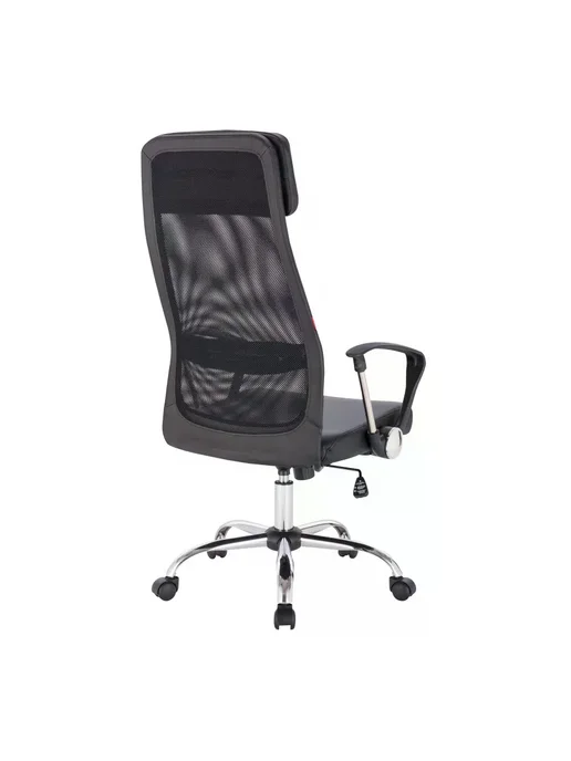 Кресло BN_Sp_EChair-589 TPU сетка кожзам черный, хром, черный, фото 4