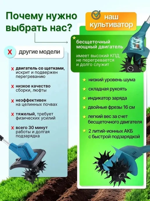 Электротяпка портативная, вариант, фото 2