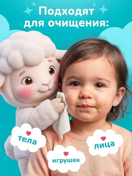 Влажные салфетки детские BebenaБебена 225 шт. 15 шт. x 15, 225 шт, 15 шт, фото 5