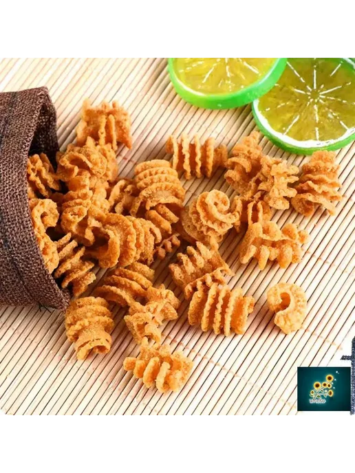 Китайские рисовые чипсы 100г*3шт,барбекю,Gouyaer, 100 г, 3 шт, фото 2