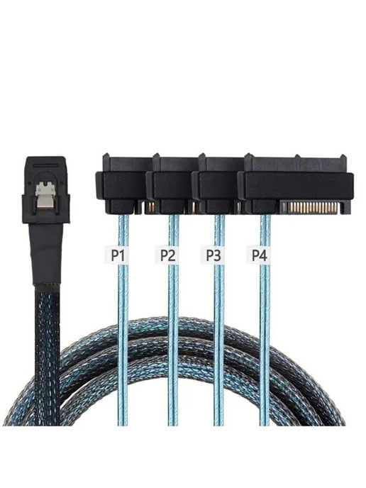Кабель Mini SAS SFF-8087–SFF-8482, 0,5 м, 12 Гбит с, 0,5 м