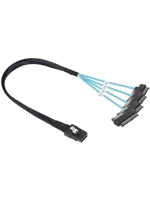 Кабель Mini SAS SFF-8087–SFF-8482, 0,5 м, 12 Гбит с, 0,5 м, фото 4