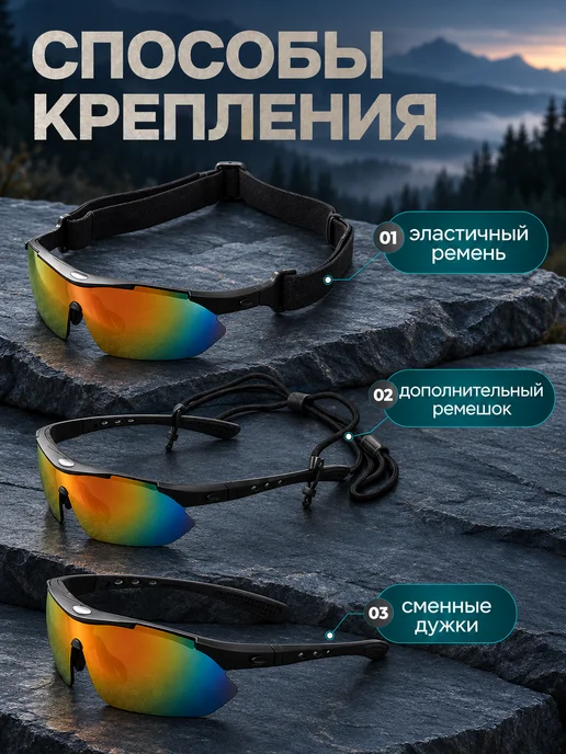 Тактические очки противоосколочные защитные, вариант, фото 2