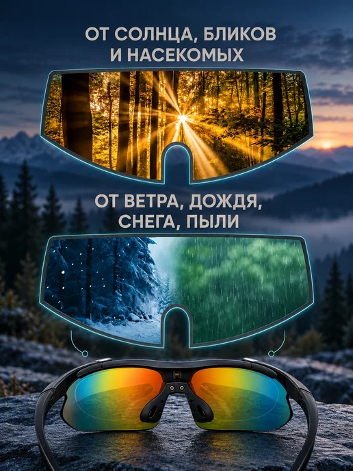 Тактические очки противоосколочные защитные, вариант, фото 4