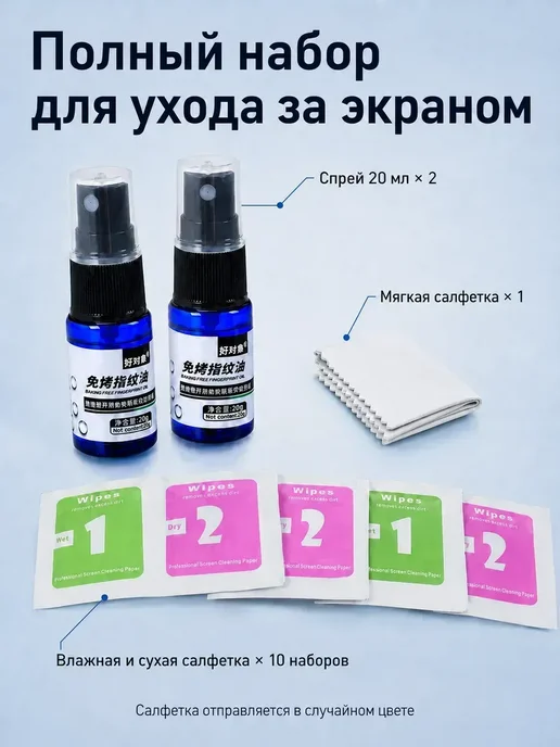 Олеофобное средство для экрана набор 2×20 мл, 2x20, 20 мл, фото 5