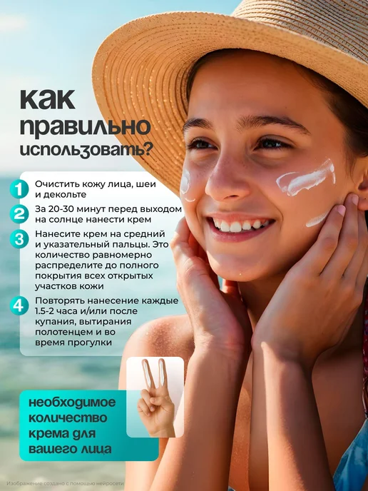 Солнцезащитный некомедогенный крем флюид для лица SPF50 для, вариант, фото 5