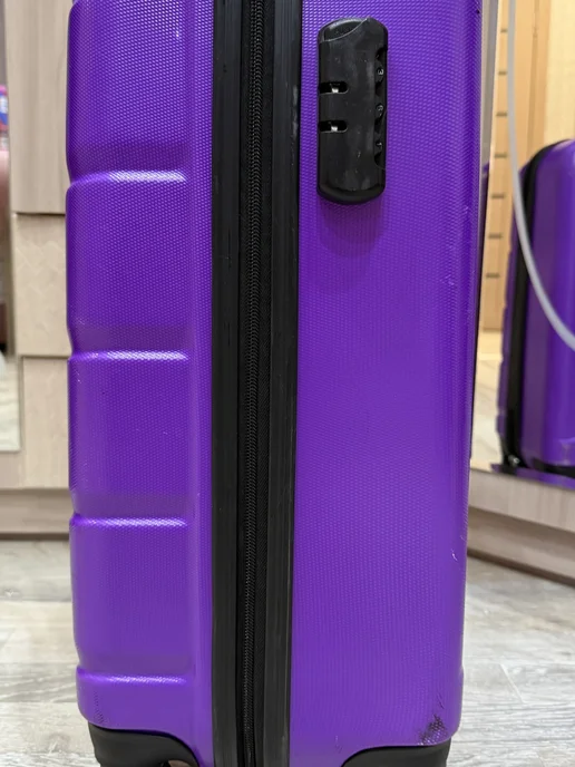 Sun Voyage Чемодан ручная кладь S ABS пластик легкий на 4-х колесах, фиолетовый, фото 2