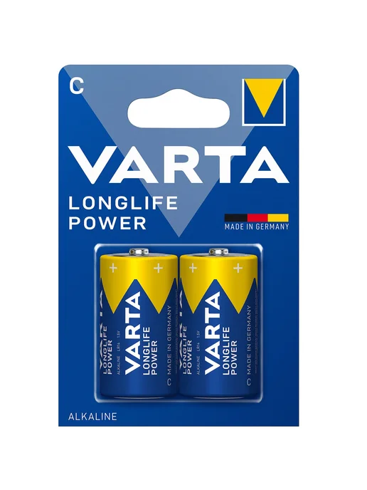 Щелочная батарейка Varta LR14 (C), 1.5 В, 2 шт, 2 шт
