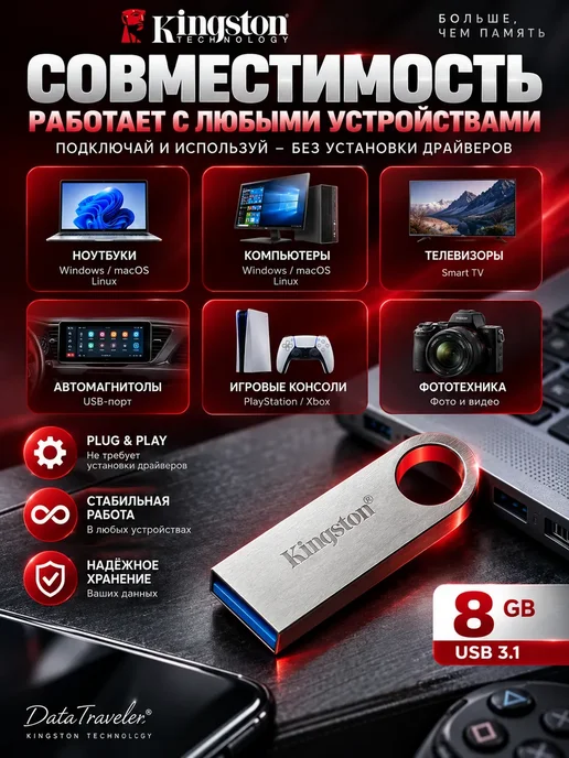 Флешка 32 ГБ USB flash накопитель, 32 ГБ, фото 3