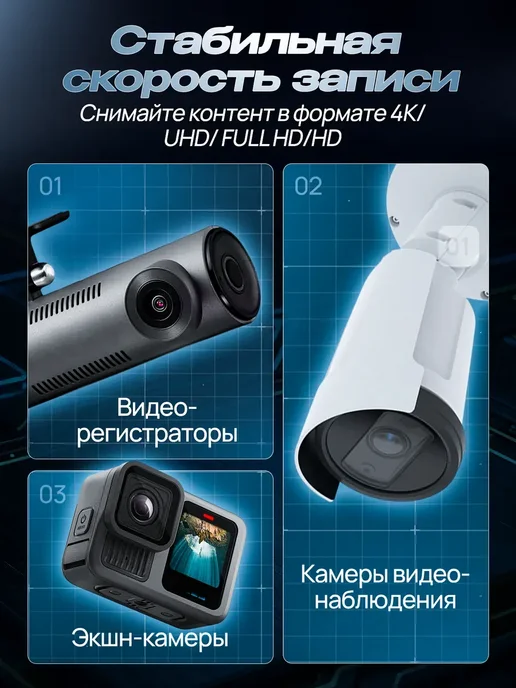 Карта памяти 256 гб MicroSD TF-card 10 класс для телефона, 512 ГБ, фото 3