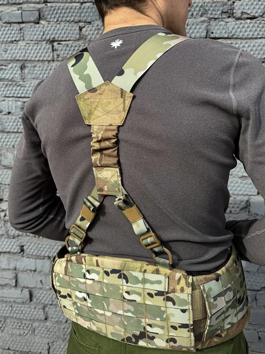 Тактические лямки для пояса разгрузочного боевого Варбелт, коричневый, фото 6