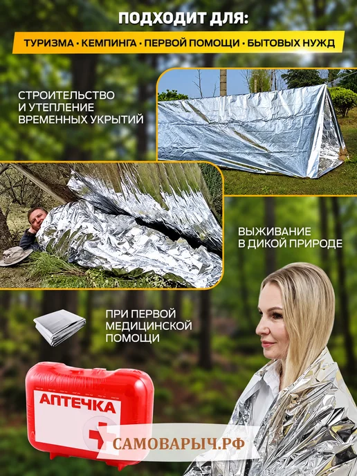 Термоодеяло армейское туристическое 5 шт, 10 шт, фото 4