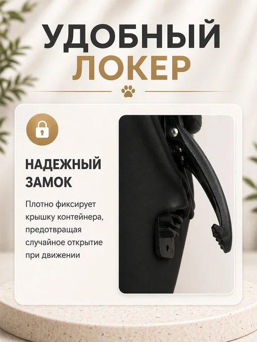 Сумочка для лакомств для собак, силиконовая с магнитным, черный, фото 6