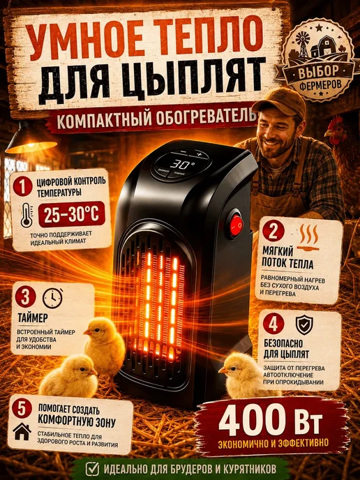 Инфракрасная лампа для цыплят, вариант