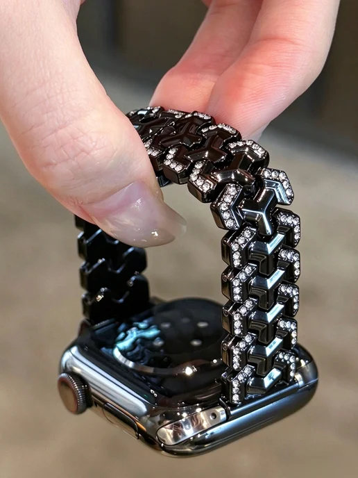 NEBRIS Ремешок для Apple Watch 38 40 41 MM, черный, фото 6