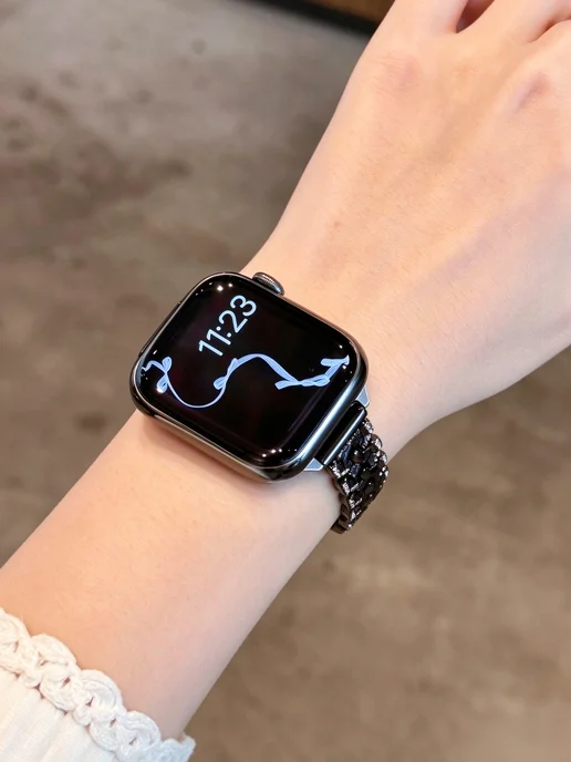 NEBRIS Ремешок для Apple Watch 38 40 41 MM, черный, фото 7