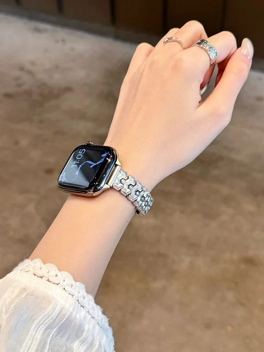 NEBRIS Ремешок для Apple Watch 38 40 41 MM, серый, фото 5