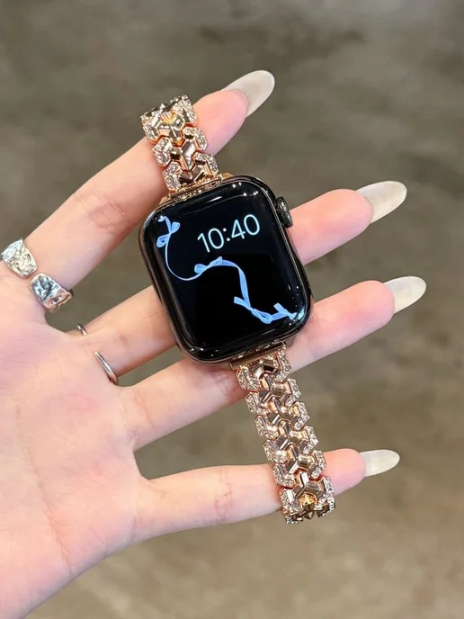 NEBRIS Ремешок для Apple Watch 38 40 41 MM, розовый, фото 3