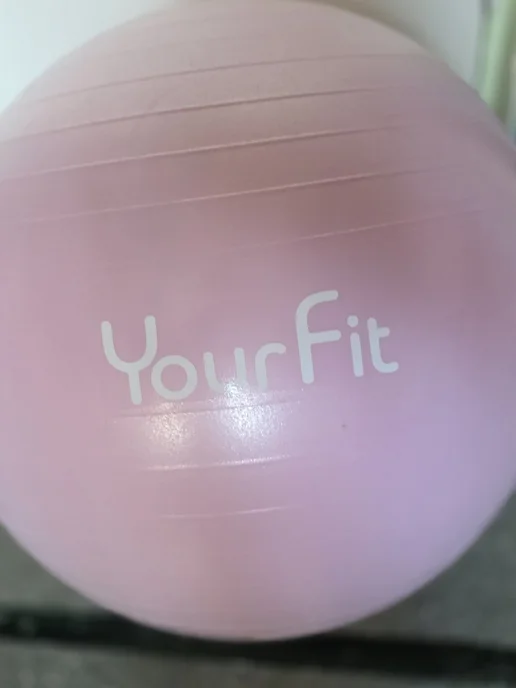 YourFit Фитбол для грудничков мяч гимнастический 65 см, розовый, фото 2