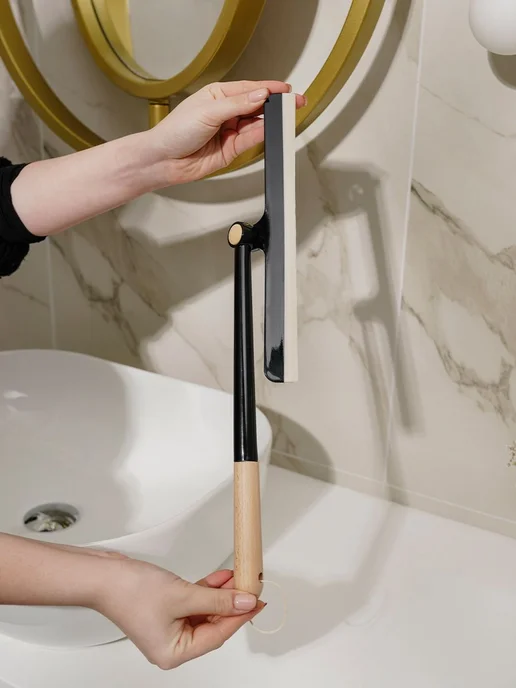 Водосгон для стекол, 23х23 см, щетка для мытья окон, водосго, 35x27 см, фото 7