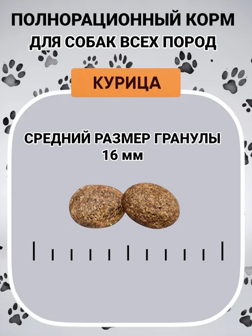 Сухой корм Сытый любимчик для собак, курица, 12 кг, фото 3
